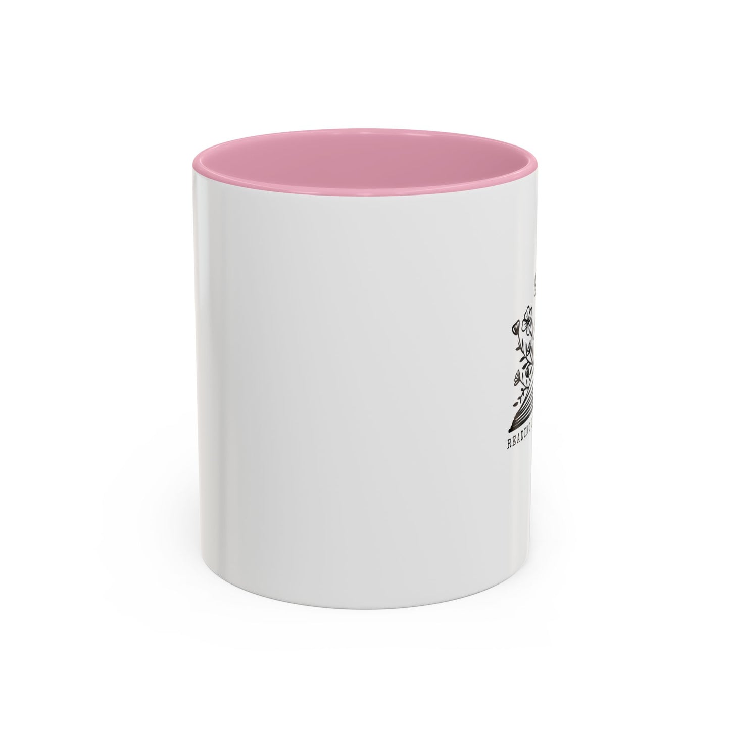Reading is my love language — pink mug